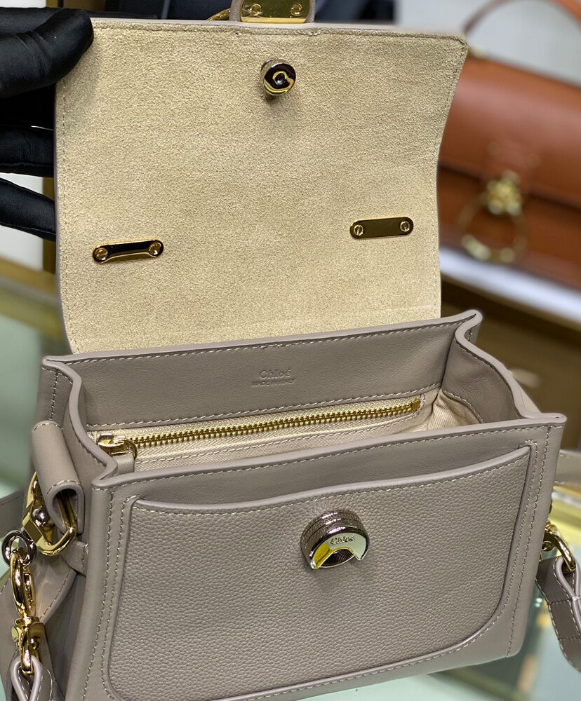 Chloe Mini Tess Day Shoulder Bag Grey